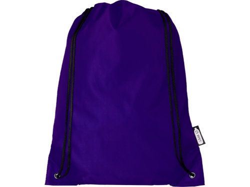 Рюкзак со шнурком Oriole из переработанного ПЭТ, пурпурный
