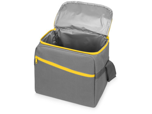 Изотермическая сумка-холодильник Classic c контрастной молнией, серый/желтый