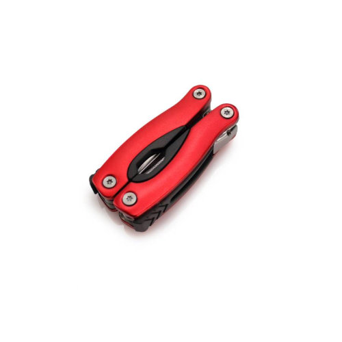 Мультитул BLAUDEN, нержавеющая сталь, пластиковая ручка, 12 функций, красный (красный)