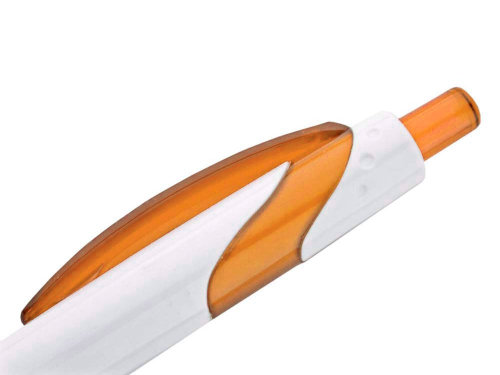Ручка шариковая Каприз белый/оранжевый