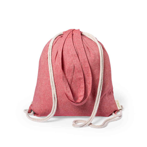 Сумка-рюкзак FENIN из переработанного хлопка (красный)