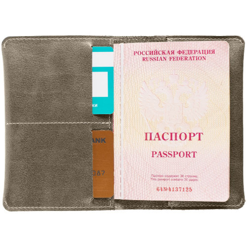 Обложка для паспорта Apache, ver.2, серая