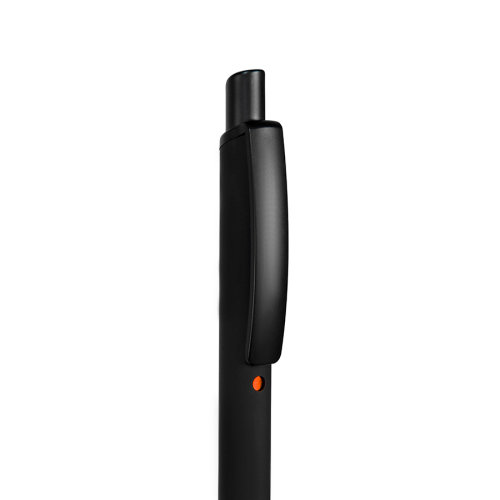 Ручка шариковая ENIGMA, металл, софт-покрытие (черный, оранжевый)