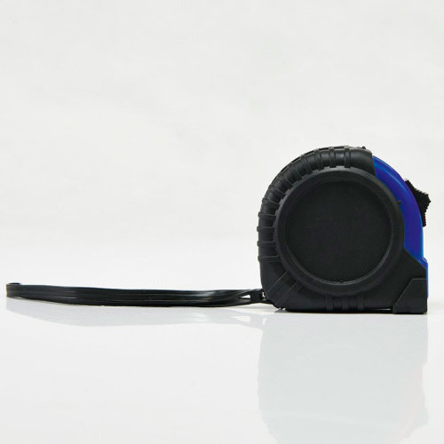 Рулетка GRADE с металлическим клипом 5 м., синяя, пластик (черный, синий)