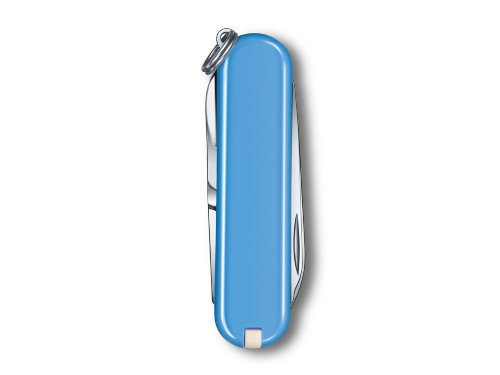 Нож-брелок VICTORINOX Classic SD Colors Summer Rain, 58 мм, 7 функций, голубой