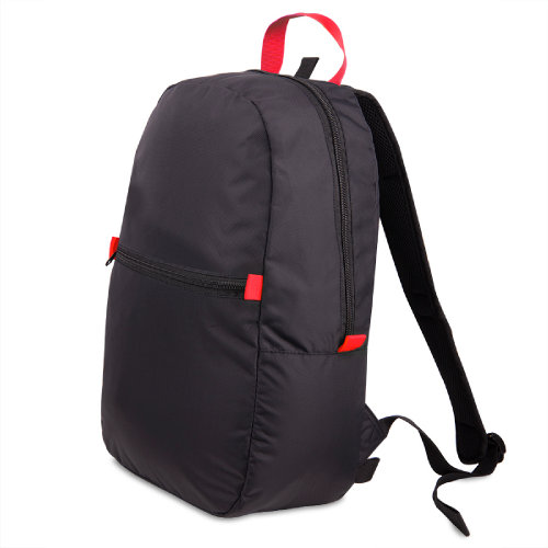 Рюкзак INTRO с ярким подкладом (красный, черный)