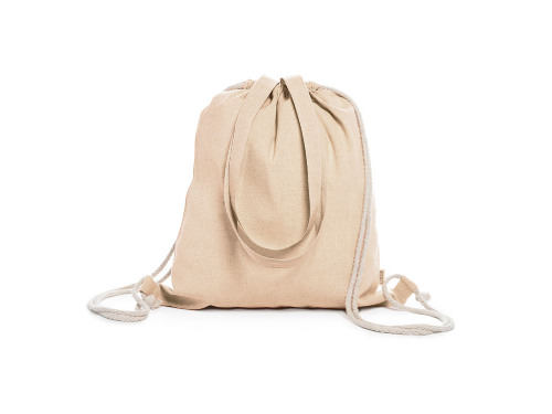 Рюкзак-мешок VARESE из переработанного хлопка, бежевый