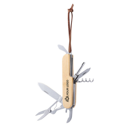 Карманный нож мультитул TITAN, бамбук/нержавеющая сталь (бежевый)