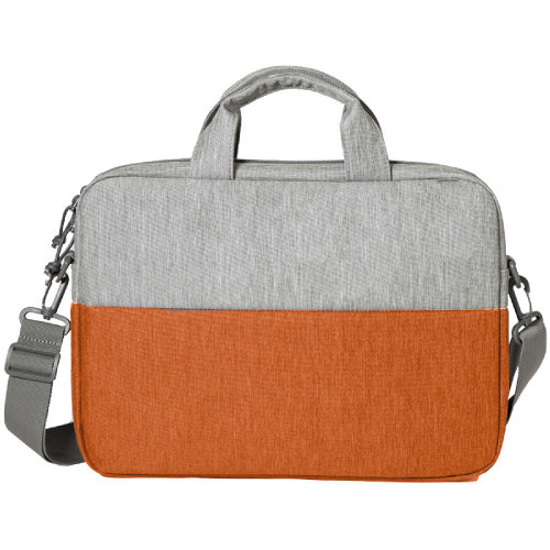 Конференц-сумка BEAM NOTE, серый/оранжевый, 39х30х6.5 см, ткань верха:100% полиамид, под-д:100%полиэ (серый, оранжевый)
