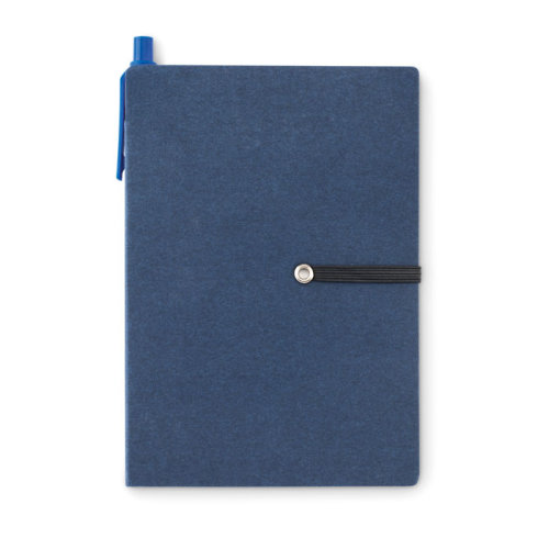 Блокнот с ручкой (синий)
