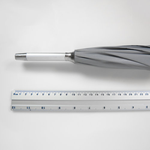 Зонт-трость SILVER, пластиковая ручка, полуавтомат (серый)