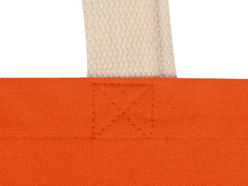 Сумка для шопинга Steady из хлопка с парусиновыми ручками, 260 г/м2, оранжевый