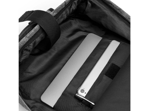 Рюкзак SIDNEY переработанного полиэстера, серый меланж/черный