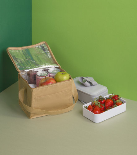 Сумка-холодильник "Craft small" из бумаги , натуральный