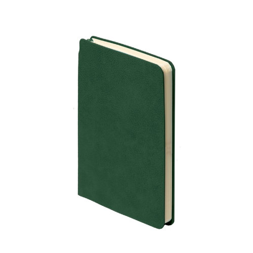 Ежедневник недатированный SALLY, A6, темно-зеленый, кремовый блок (зеленый)