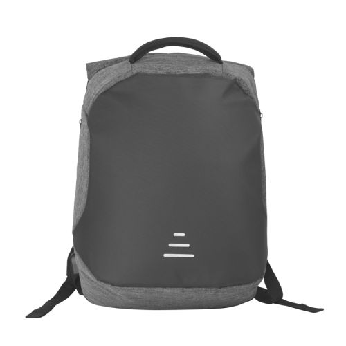 Рюкзак "Holiday" с USB разъемом и защитой от кражи, серый с черным