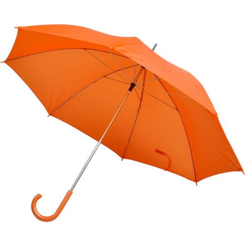 Зонт-трость с пластиковой ручкой, механический; оранжевый; D=103 см; 100% полиэстер 190 T (оранжевый)