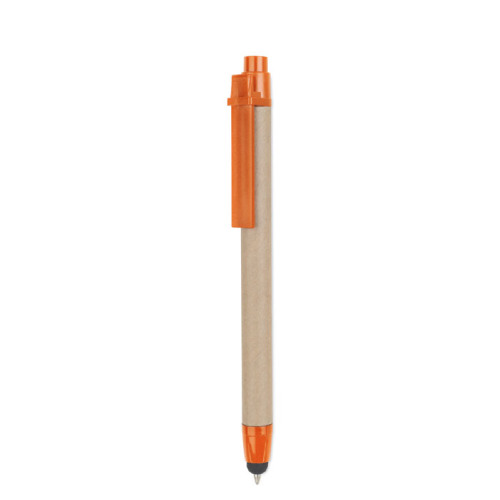 Ручка шариковая из картона (оранжевый)