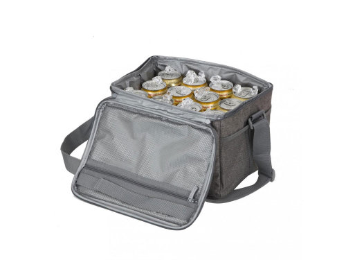Изотермическая сумка-холодильник на 12 банок 0,5л, серый