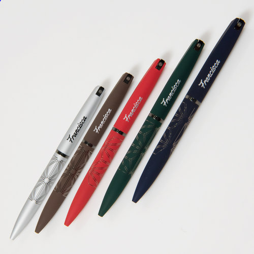 Ручка шариковая FRANCISCA, покрытие soft touch (темно-зелёный)