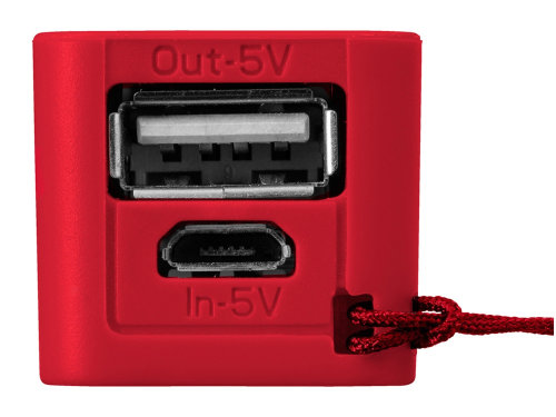 Портативное зарядное устройство Jive, красный/белый