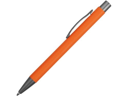 Ручка металлическая soft touch шариковая Tender, оранжевый/серый