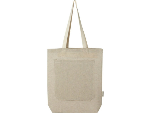 Эко-сумка Pheebs объемом 9 л из переработанного хлопка плотностью 150 г/м2 с передним карманом, heat