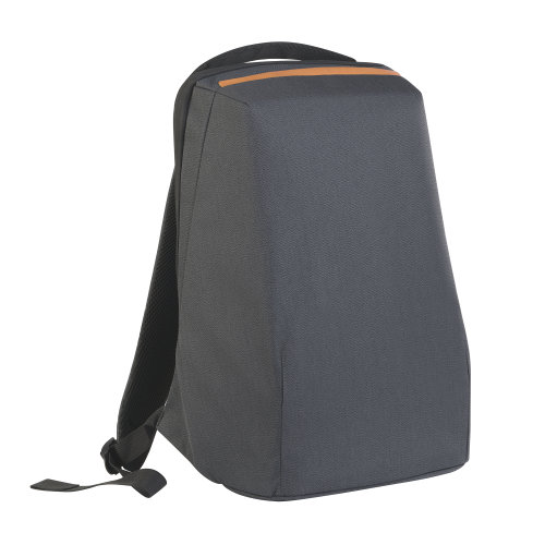 Рюкзак "City" с USB-разъемом, черный с коричневым