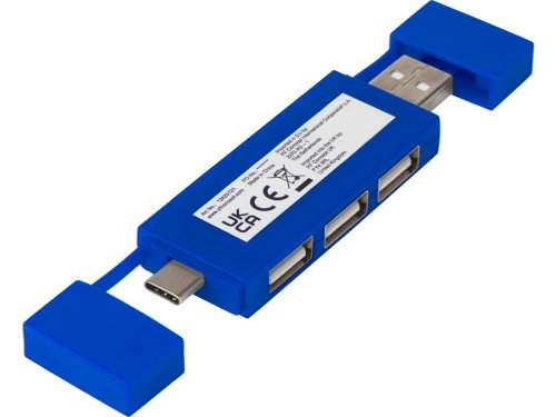 Mulan Двойной USB 2.0-хаб, синий