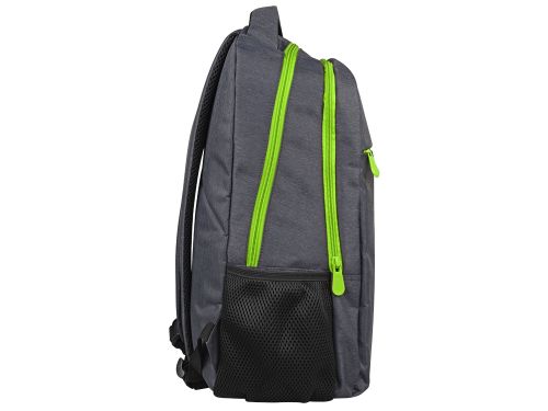Рюкзак Metropolitan, серый с зеленой молнией