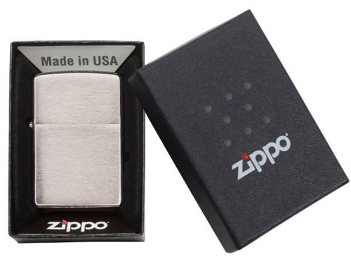 Зажигалка ZIPPO Armor™ c покрытием Brushed Chrome, латунь/сталь, серебристая, матовая, 38x13x57 мм