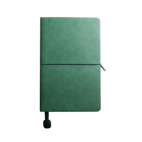 Ежедневник недатированный Fusion, А5, зеленый, кремовый блок, зеленый срез (зеленый)
