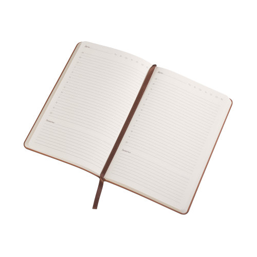 Ежедневник недатированный "Альба", формат А5, гибкая обложка, коричневый