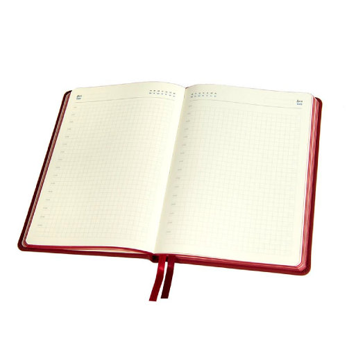 Ежедневник недатированный Softie, формат А5, в клетку (бордовый)