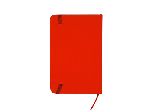 Блокнот А6 CORAL в твердой обложке из кожзама, красный