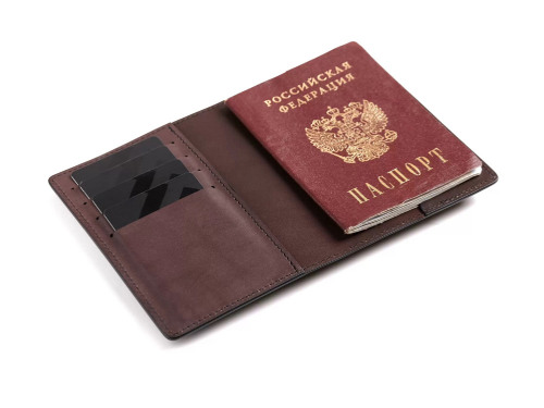 Обложка для паспорта Нит, коричневый
