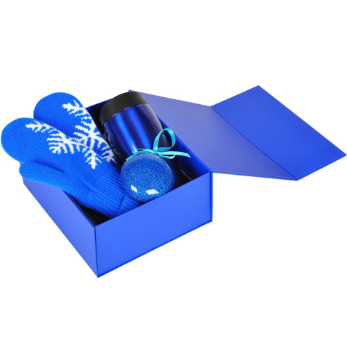 Упаковка подарочная, коробка складная  (синий)