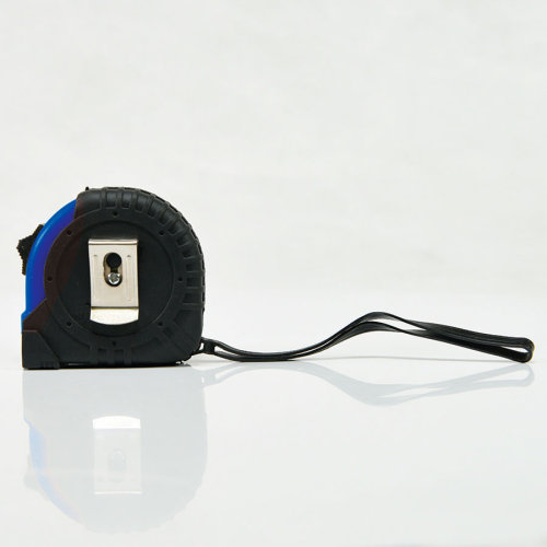 Рулетка GRADE с металлическим клипом 5 м., синяя, пластик (черный, синий)