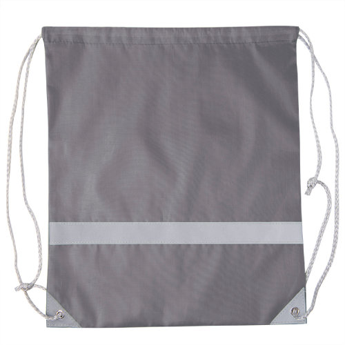 Рюкзак мешок RAY со светоотражающей полосой (серый)