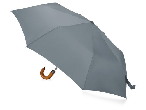 Зонт складной Cary, полуавтоматический, 3 сложения, с чехлом, серый
