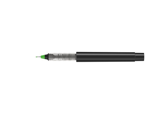 Капиллярная ручка в корпусе из переработанного материала rPET RECYCLED PET PEN PRO FL, черный с салатовым