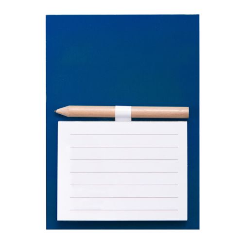 Блокнот с магнитом YAKARI, 40 листов, карандаш в комплекте, синий, картон (синий)