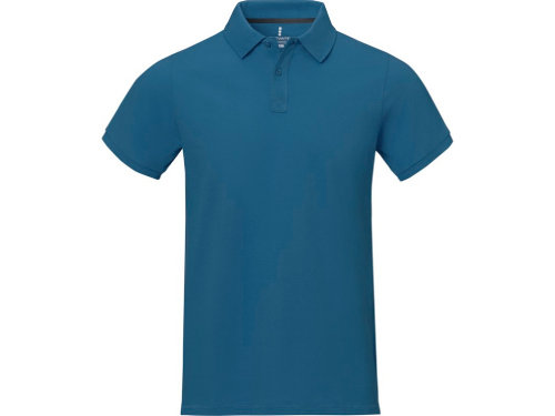 Calgary мужская футболка-поло с коротким рукавом, tech blue
