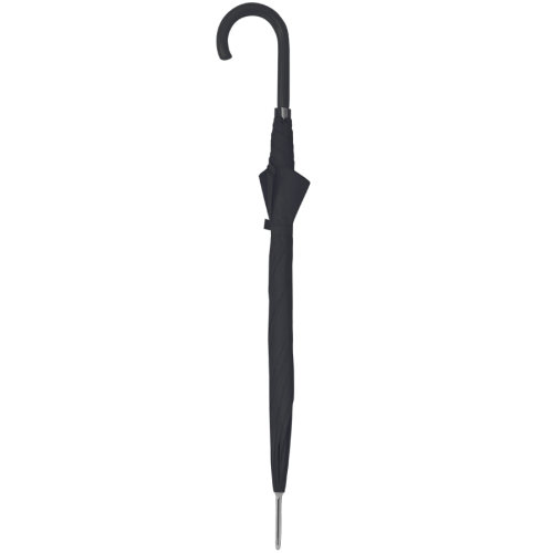 Зонт-трость с пластиковой ручкой, механический; черный; D=103 см; 100% полиэстер 190 T (черный)