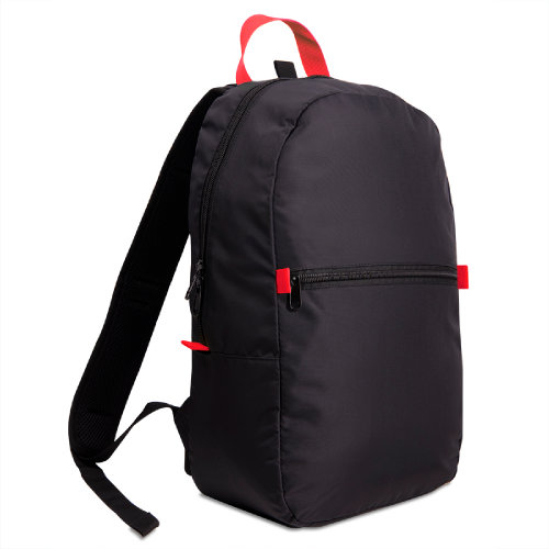 Рюкзак INTRO с ярким подкладом (красный, черный)