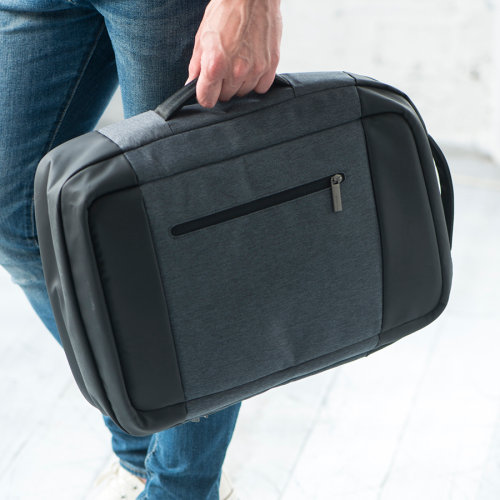 Рюкзак-сумка HEMMING c RFID защитой (темно-серый, черный)