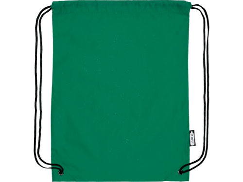 Рюкзак со шнурком Oriole из переработанного ПЭТ, зеленый