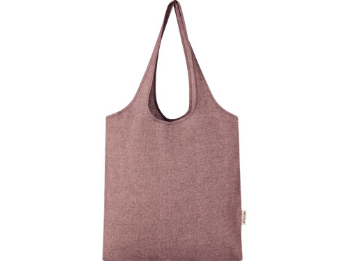 Модная эко-сумка Pheebs объемом 7 л из переработанного хлопка плотностью 150 г/м2, бордовый меланж