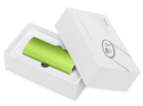 Портативное зарядное устройство Квазар, 4400 mAh, зеленое яблоко