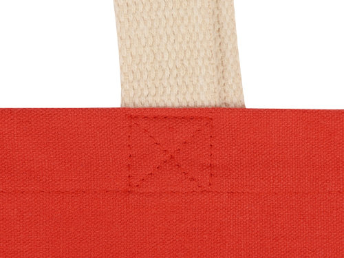 Сумка для шопинга Steady из хлопка с парусиновыми ручками, 260 г/м2, красный (P)